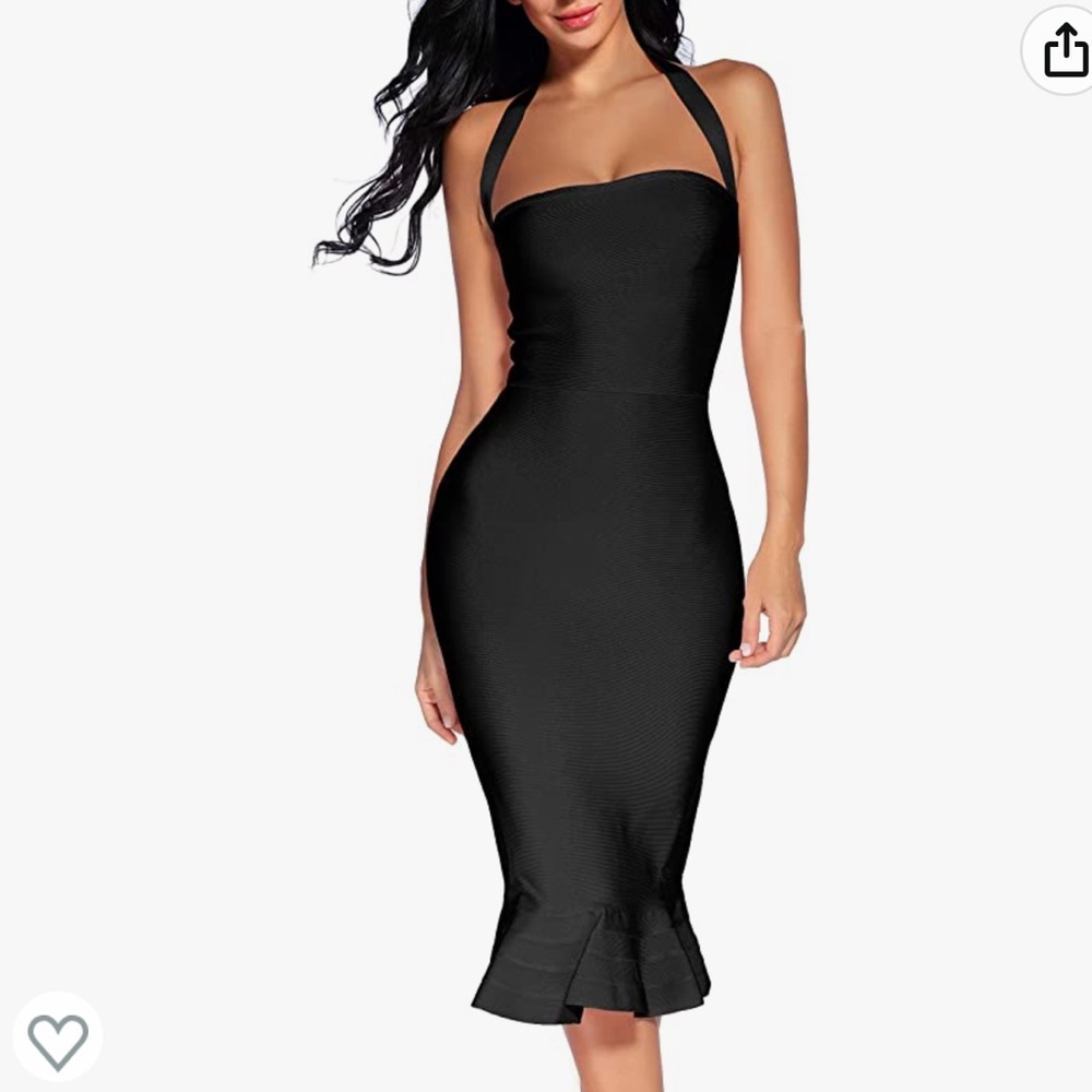 Black bandage bodycon dress